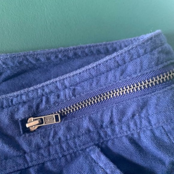 Blue Zipper Decal loose fit short shorts, 0, syle - Picture 3 of 11